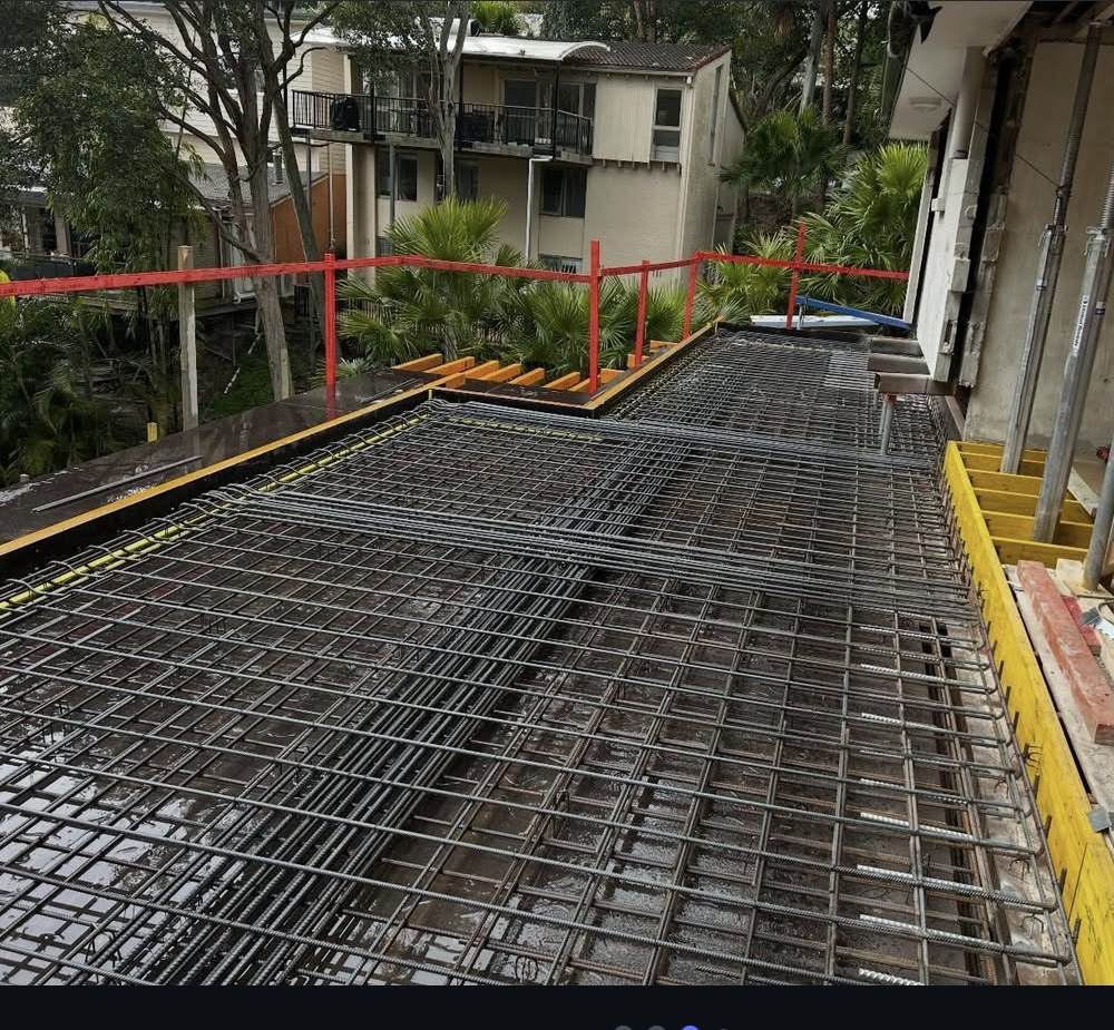 Balcony reinforcement at a residential project
