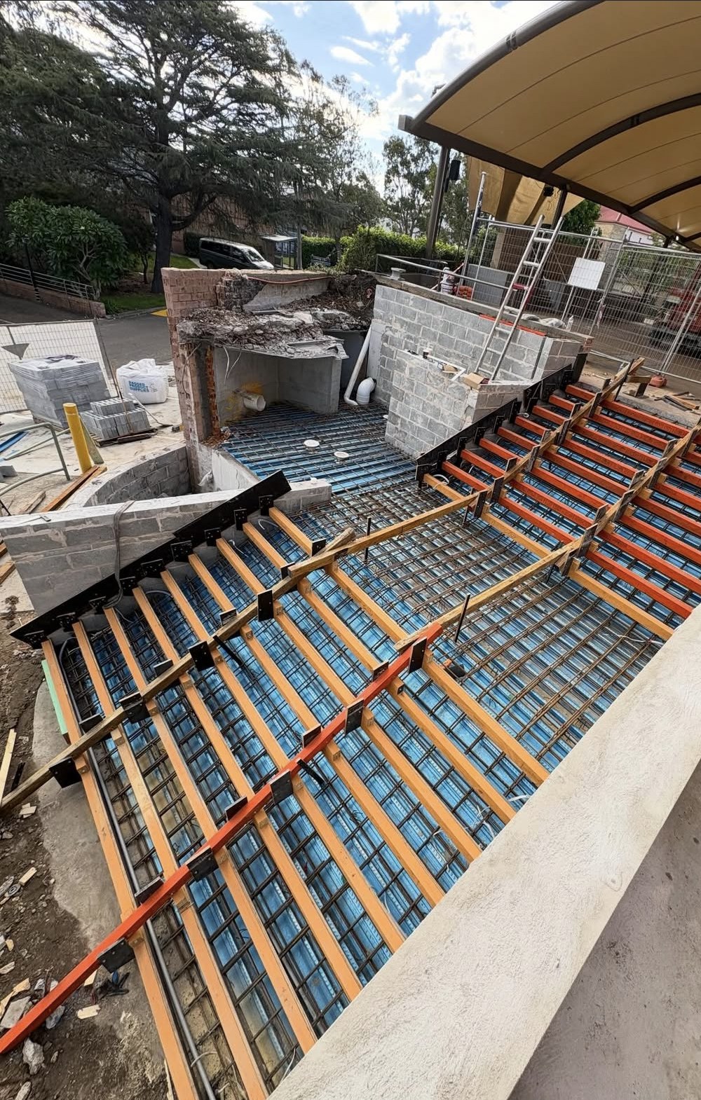 Stair reinforcement fitted on a residential project